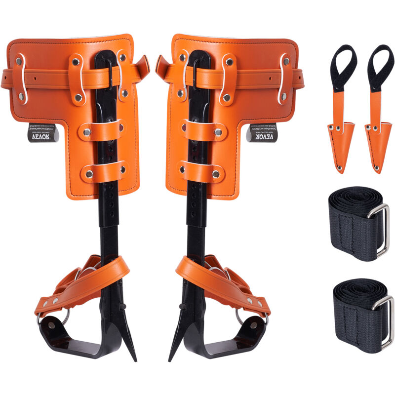 foto del prodotto vevor tree climbing spikes, 1 paio di speroni da arrampicata in lega di acciaio, capacita di carico di 350 libbre, attrezzatura da arrampicata