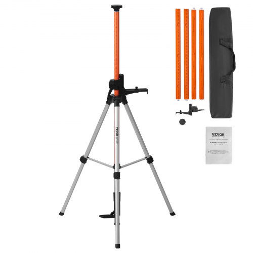 foto del prodotto vevor treppiede per livella laser filettatura 104 340 cm altezza regolabile