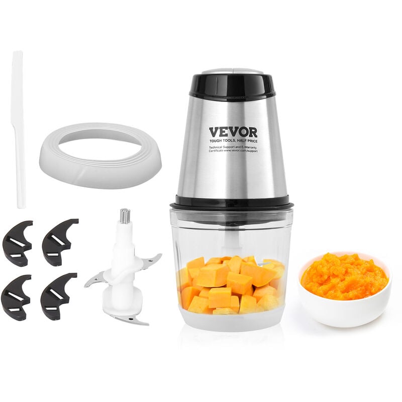 foto del prodotto vevor tritacarne elettrico 400 w tritatutto multifunzione da cucina capacita di riempimento 600 ml frullatore 3000 giri min 4000 giri min,