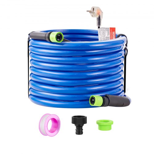 foto del prodotto vevor tubo acqua riscaldata 15,2 m per camper, tubo acqua potabile riscaldato antigelo fino a 42,7 c, autoregolante automatica, id 158 mm con set raccordi collegamento rapido, senza piombo e bpa
