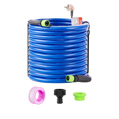 foto del prodotto vevor tubo acqua riscaldata 30,5 m per camper, tubo acqua potabile riscaldato antigelo fino a 42,7 c, autoregolante automatica, id 158 mm con set raccordi collegamento rapido, senza piombo e bpa
