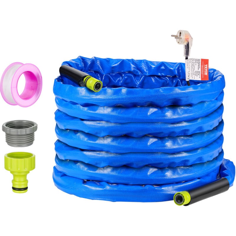 foto del prodotto vevor tubo per acqua riscaldata da 15,2 m tubo per acqua potabile riscaldata per camper con copertura ondulata, protezione dal gelo fino a 42,7 