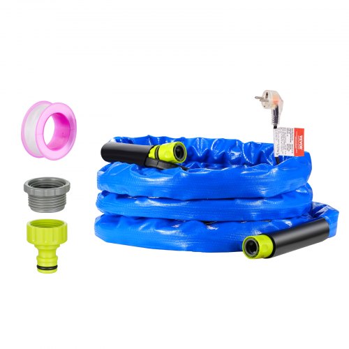 foto del prodotto vevor tubo per acqua riscaldata da 4,5 m tubo per acqua potabile riscaldata per camper con copertura ondulata, protezione antigelo fino a 42,7 autoregolante automatico, diametro interno 15,87 mm