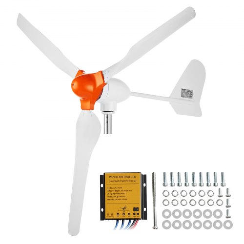 foto del prodotto vevor turbina eolica 800w generatore eolico 12v a 3 pale con controller mppt direzione del vento regolabile velocit del vento iniziale 2,5 m s per case agricole camper barche