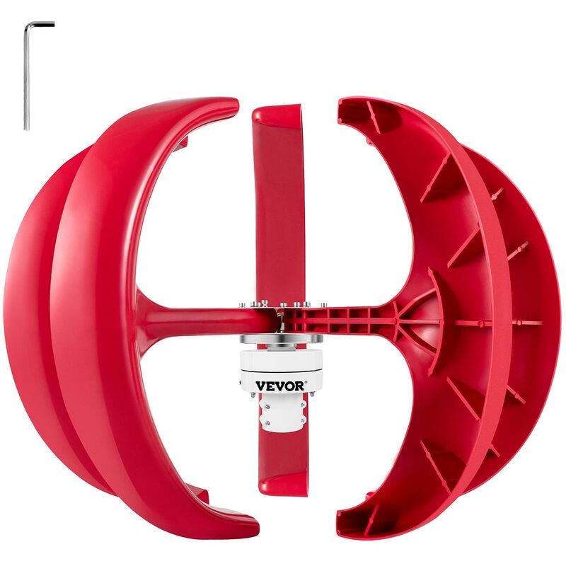foto del prodotto vevor turbina eolica a forma di lanterna con 5 pale generatore eolico 100w 12v con controller integrato, uso per sistemi di monitoraggio, case