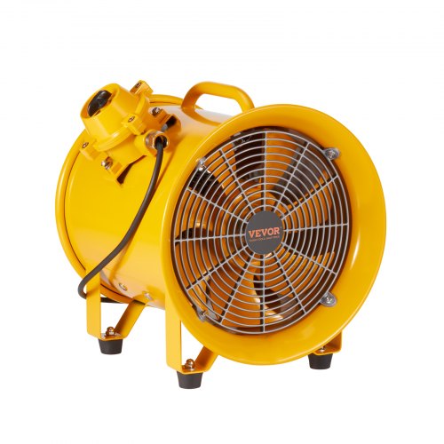foto del prodotto vevor ventilatore di scarico 550 w aspiratore estrattore d'aria industriale 304,8 mm volume d'aria 4247 m3/h cavo di alimentazione 3 m ventilatore portatile per aspirare polvere fumo impermeabile ip44