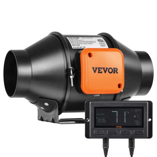 foto del prodotto vevor ventilatore estrazione condotto in linea 10cm hvac ec velocit regolabile, ventola di aspirazione a condotto in linea potenza nominale 21w 2900 giri min rumore a 28 db, ventola estrazione aria