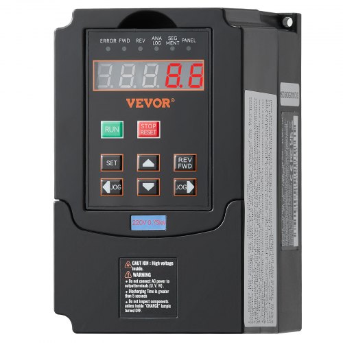 foto del prodotto vevor vfd 1ps, 0,75 kw, 3,5 a, ingresso 220 v monofase o trifase, uscita a frequenza variabile uscita trifase 220 v, ingresso 40 60 hz, uscita 0 400 hz vfd per controllo velocit cnc motore mandrino