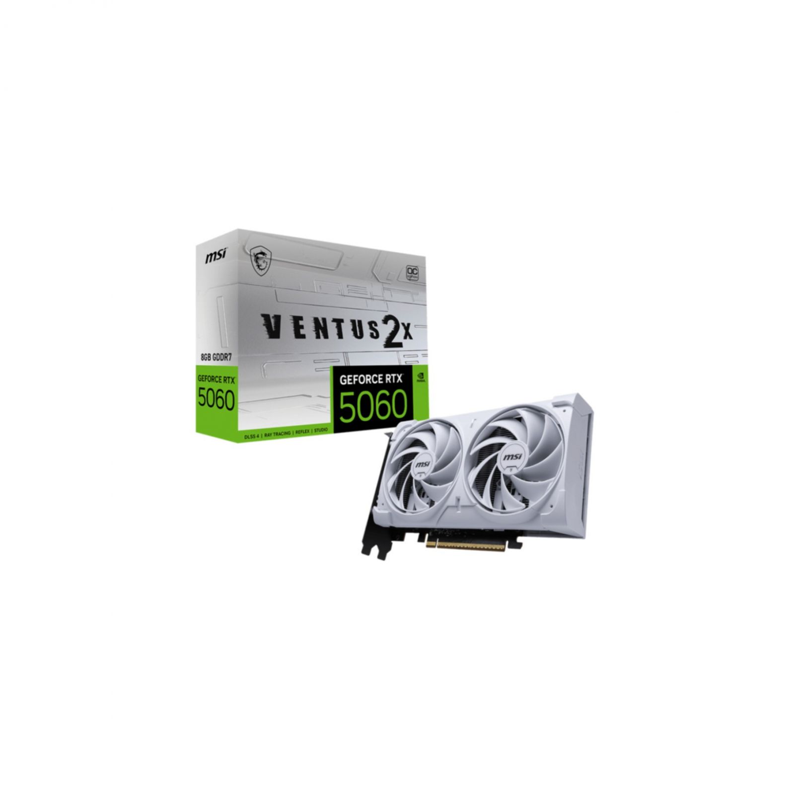 foto del prodotto vga msi geforce rtx 5060 8gb ventus 2x oc white