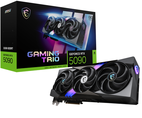 foto del prodotto vga msi rtx 5090 gaming trio oc 32g 32gb gddr7 512bit 1h 3dp