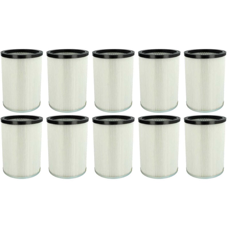 foto del prodotto vhbw 10x filtro a pieghe piatte compatibile con k rcher nt 70 3 tc eu, nt 90 2 me classic ar, nt 90 2 me classic br 127 v aspirapolvere bianco
