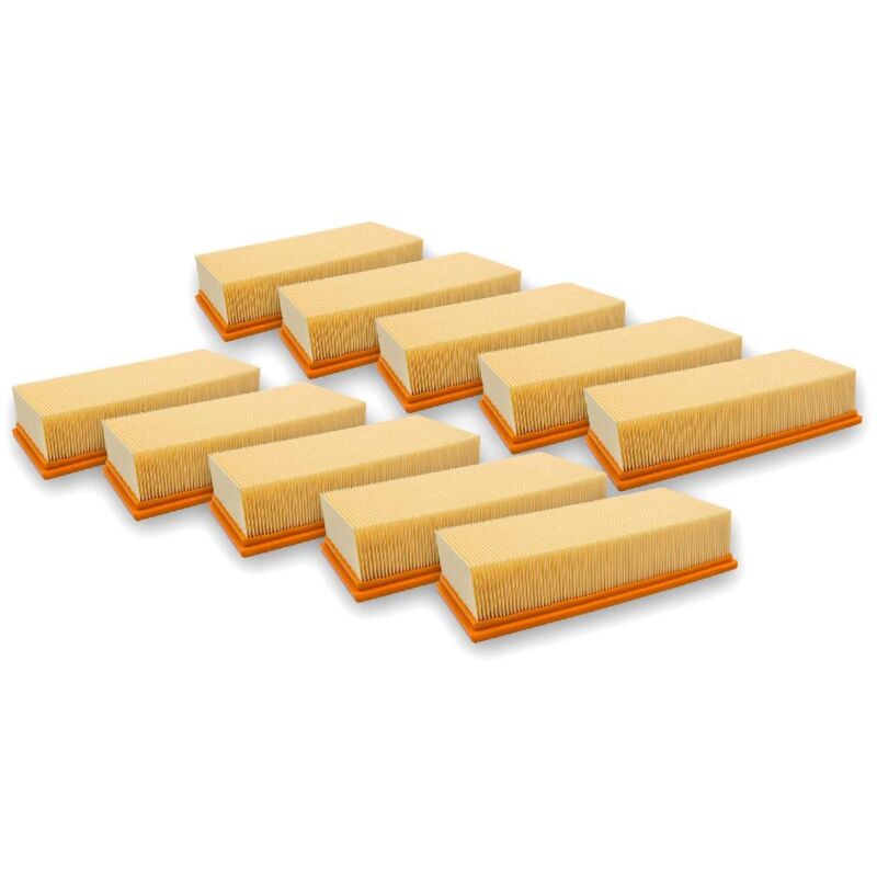 foto del prodotto vhbw 10x filtro a pieghe piatte compatibile con k rcher nt 75 2 ap me tc aspirapolvere elemento filtrante