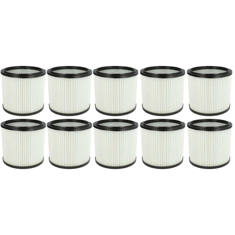 foto del prodotto vhbw 10x filtro a pieghe piatte compatibile con rowenta allround ru 100 zentralfilter, ru 101 zentralfilter aspirapolvere cartuccia filtrante