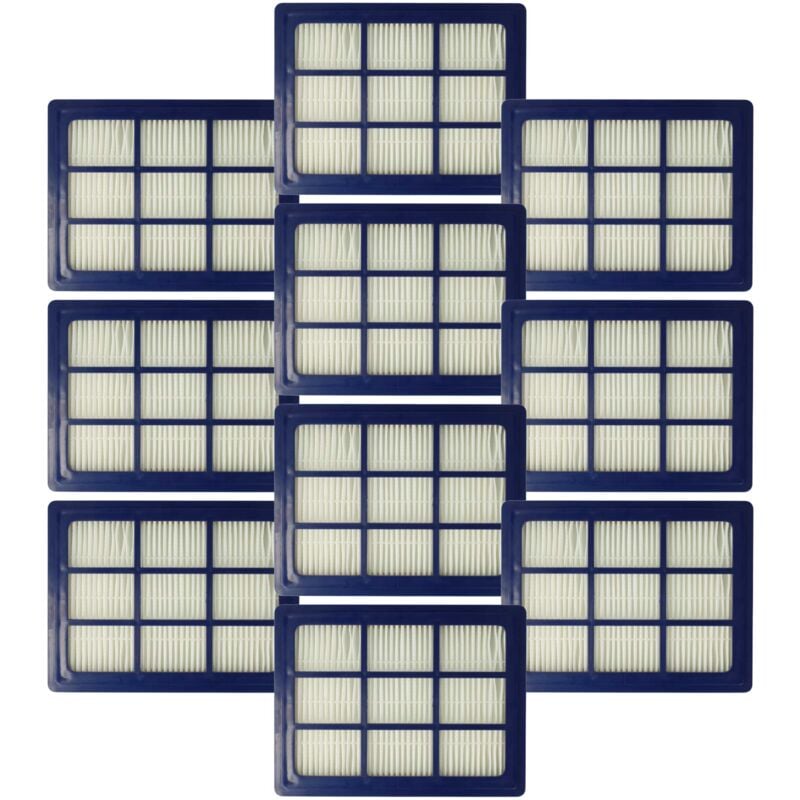immagine 0 del prodotto vhbw 10x filtro compatibile con nilfisk select classic, select comfort, select comfort allergy aspirapolvere filtro hepa blu bianco