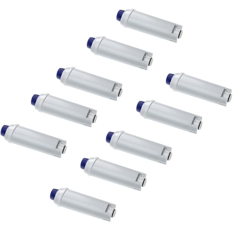 foto del prodotto vhbw 10x filtro dell acqua compatibile con delonghi bco 410, bco 420, ec 800 macchina da caff automatica, macchinetta per espresso bianco blu