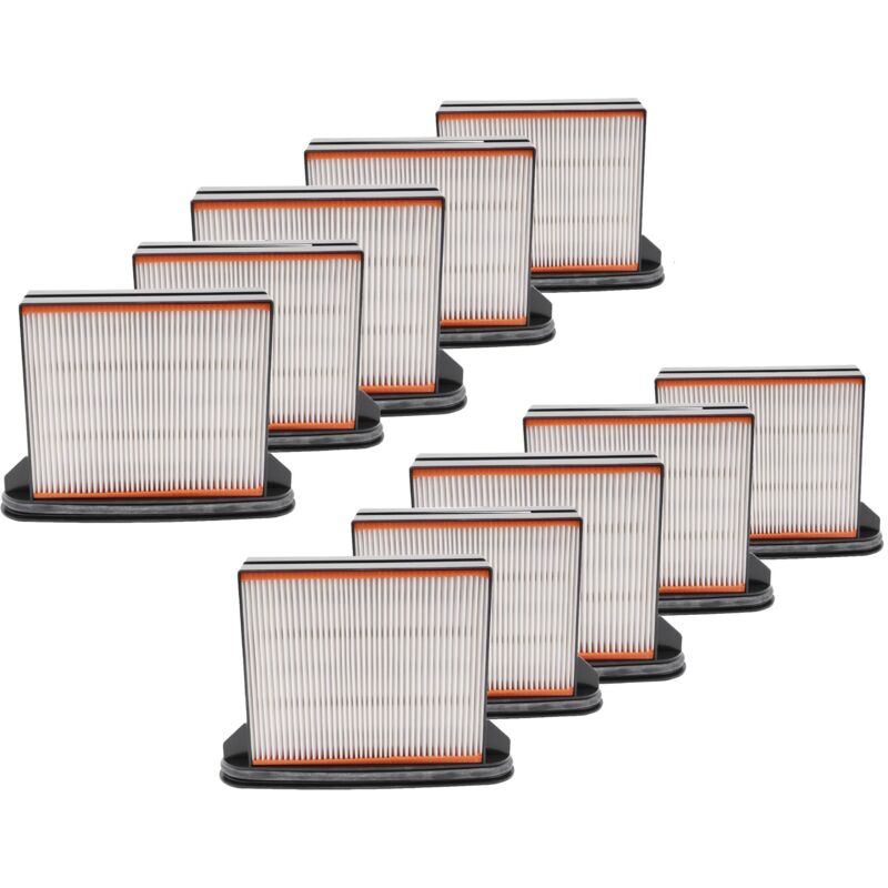 immagine 0 del prodotto vhbw 10x filtro sostituisce starmix 416069, 4300, 4300fkp, 416038fk per aspirapolvere filtro hepa a pieghe a umido nero bianco grigio