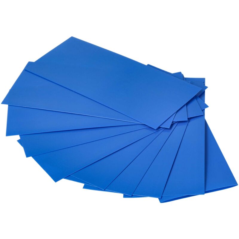 foto del prodotto vhbw 10x guaina termorestringente adatta a per celle per batteria film retraibile, 7,2 x 3 cm, blu