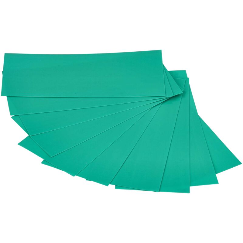 foto del prodotto vhbw 10x guaina termorestringente adatta a per celle per batteria film retraibile, 7,2 x 3 cm, verde
