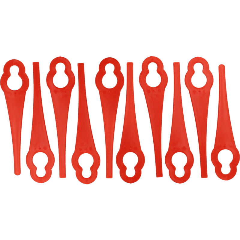 foto del prodotto vhbw 10x lama di ricambio compatibile con einhell rg ct 18 1 li, ge ct 18 li tagliabordi rosso, in nylon plastica