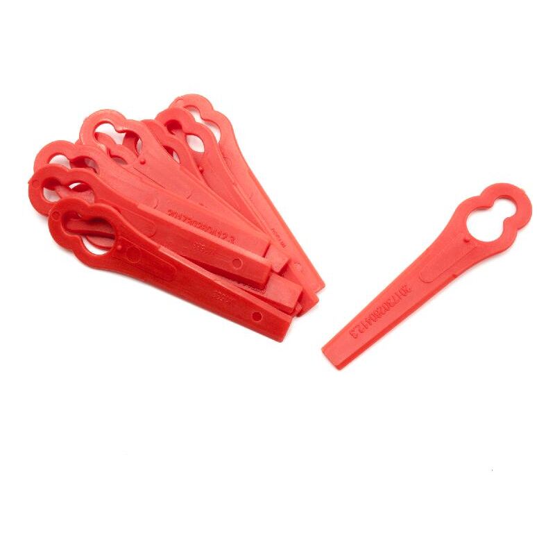foto del prodotto vhbw 10x lama di ricambio compatibile con florabest frt a20 a1, frt 20 a1 tagliabordi rosso, in plastica