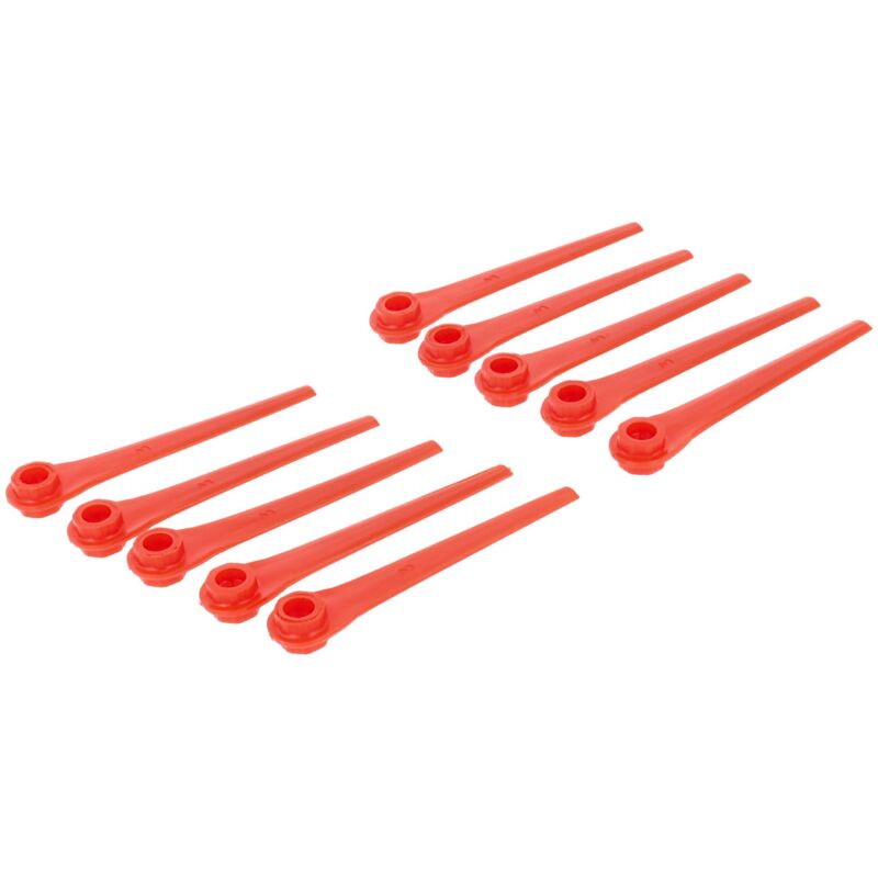 foto del prodotto vhbw 10x lama di ricambio compatibile con gardena accucut 450li 8841, 450li 8841 20 tagliabordi rosso, in plastica