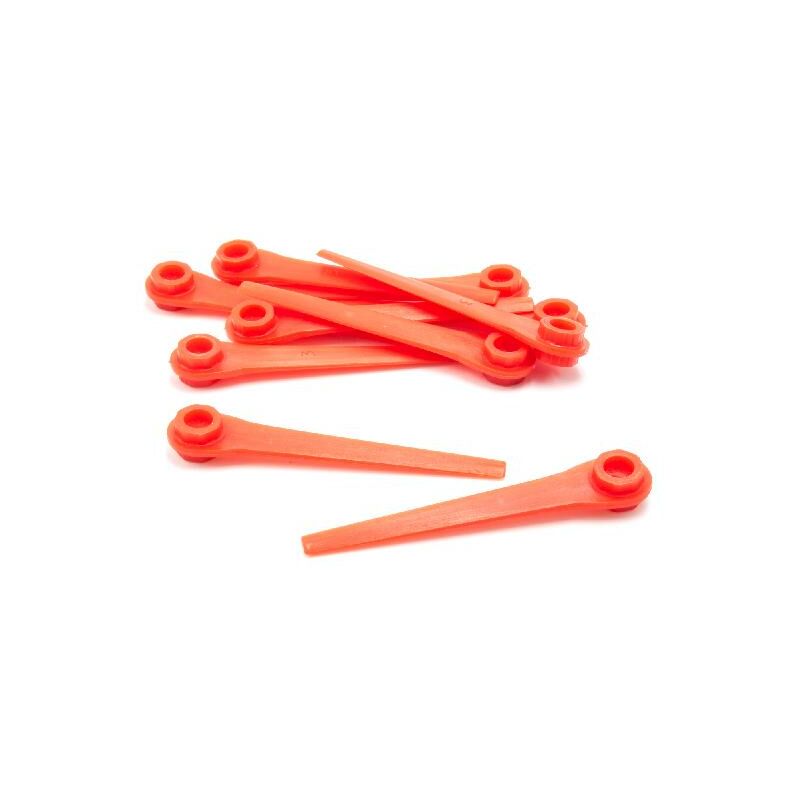 foto del prodotto vhbw 10x lama di ricambio compatibile con gardena easycut li 18 23r 9823 20, li 18 23r 9823 tagliabordi rosso, in plastica