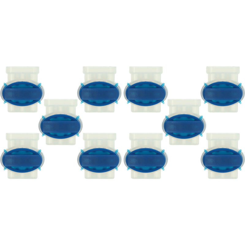 foto del prodotto vhbw 10x morsetti per filo perimetrale compatibile con bosch indego 1000 connect robot tagliaerba connettori impermeabili trasparente blu