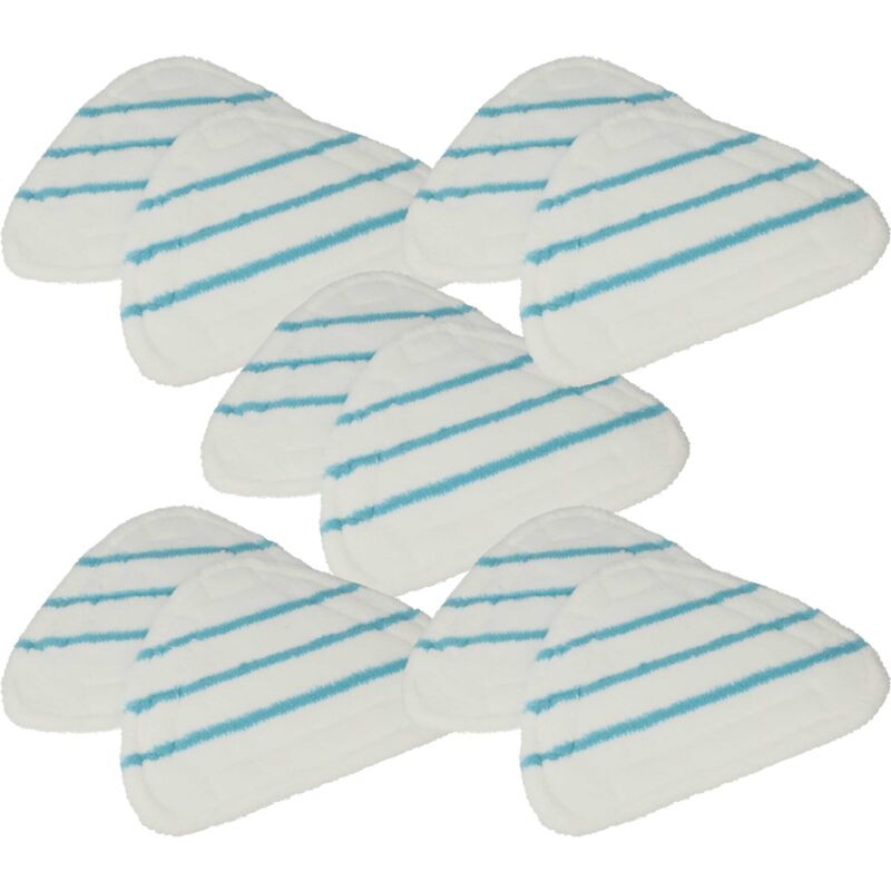 foto del prodotto vhbw 10x panno compatibile con clean maxx scopa a vapore poliammide poliestere, blu bianco