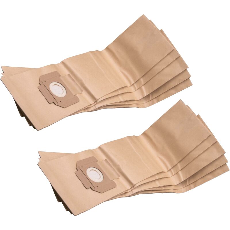 foto del prodotto vhbw 10x sacchetti compatibile con k rcher 65 2, 70 3, 82 1, nt 48 1, nt 72 2 aspirapolvere in carta, marrone