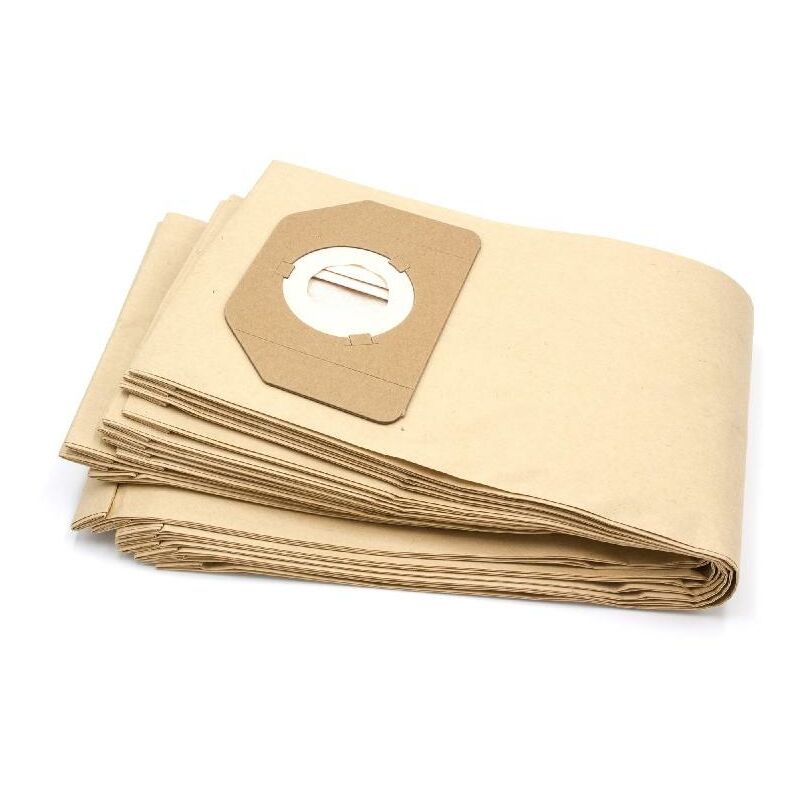foto del prodotto vhbw 10x sacchetti compatibile con k rcher a 2701, a 2731 pt, a 2801, a 2801 plus, k 2701, k 2701 te, k 2801 aspirapolvere in carta, marrone