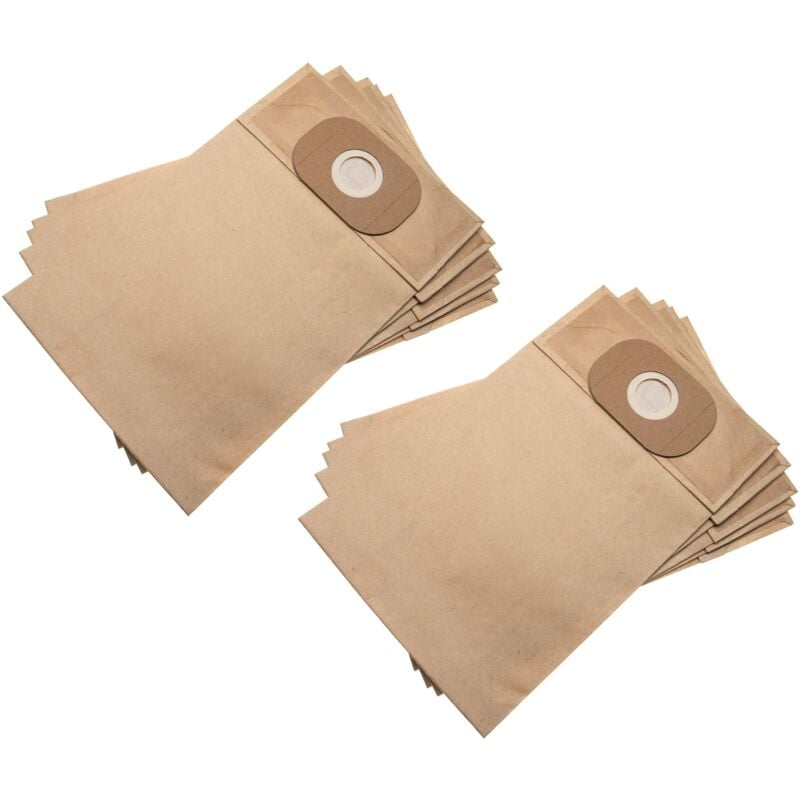 foto del prodotto vhbw 10x sacchetti compatibile con k rcher bv 111, ds 5200, k 5200, t 171 aspirapolvere in carta, 30cm x 18,95cm, color sabbia