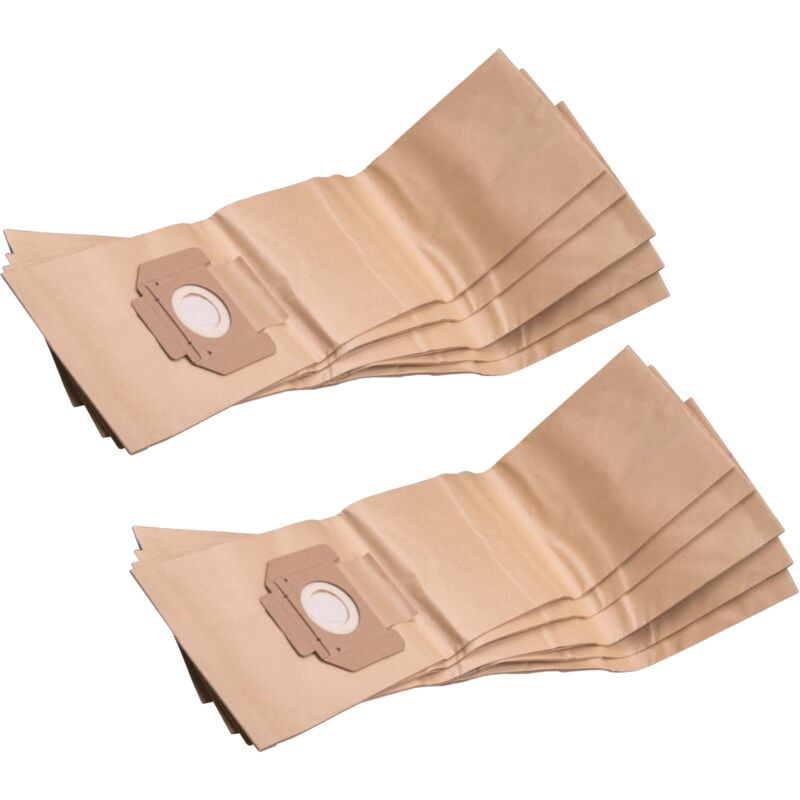 foto del prodotto vhbw 10x sacchetti compatibile con makita 441, 442, 447, 447 l, 447 mx aspirapolvere in carta, marrone