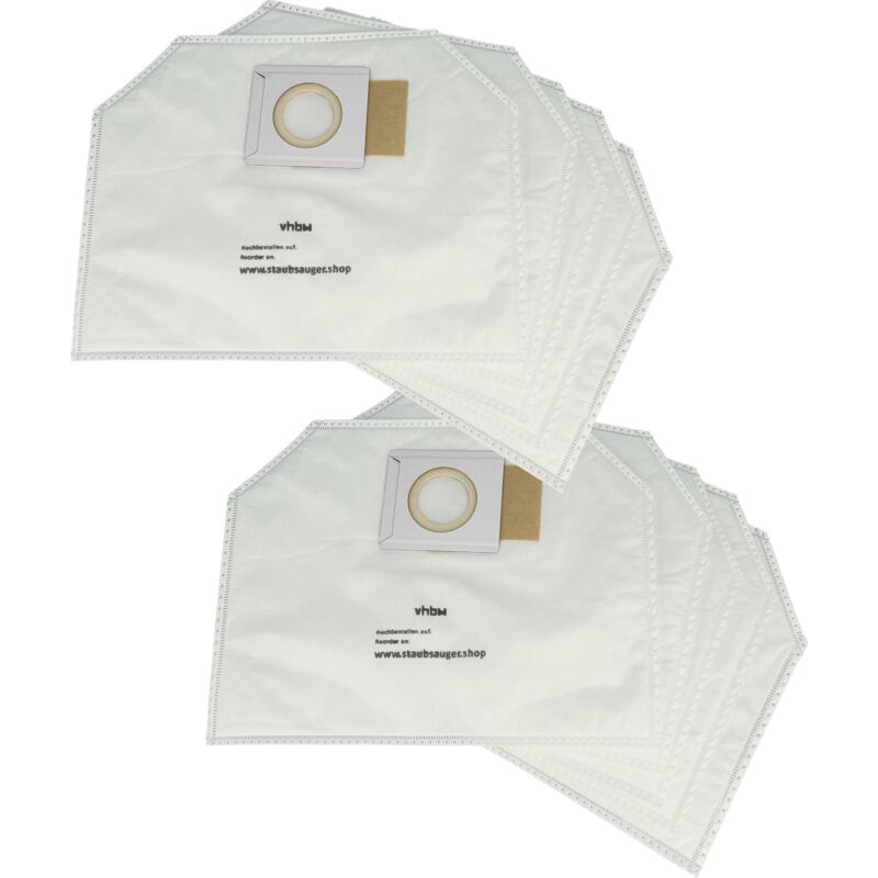foto del prodotto vhbw 10x sacchetti compatibile con makita dvc260, dvc260z aspirapolvere in microfibra, bianco