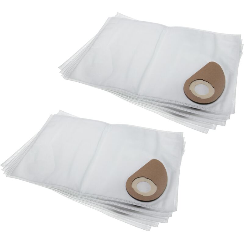 foto del prodotto vhbw 10x sacchetti compatibile con nilfisk buddy ii 12, 18, 18 inox, 18 l, 18 t, 18 t inox aspirapolvere in microfibra, 48,85cm x 33.4cm, bianco