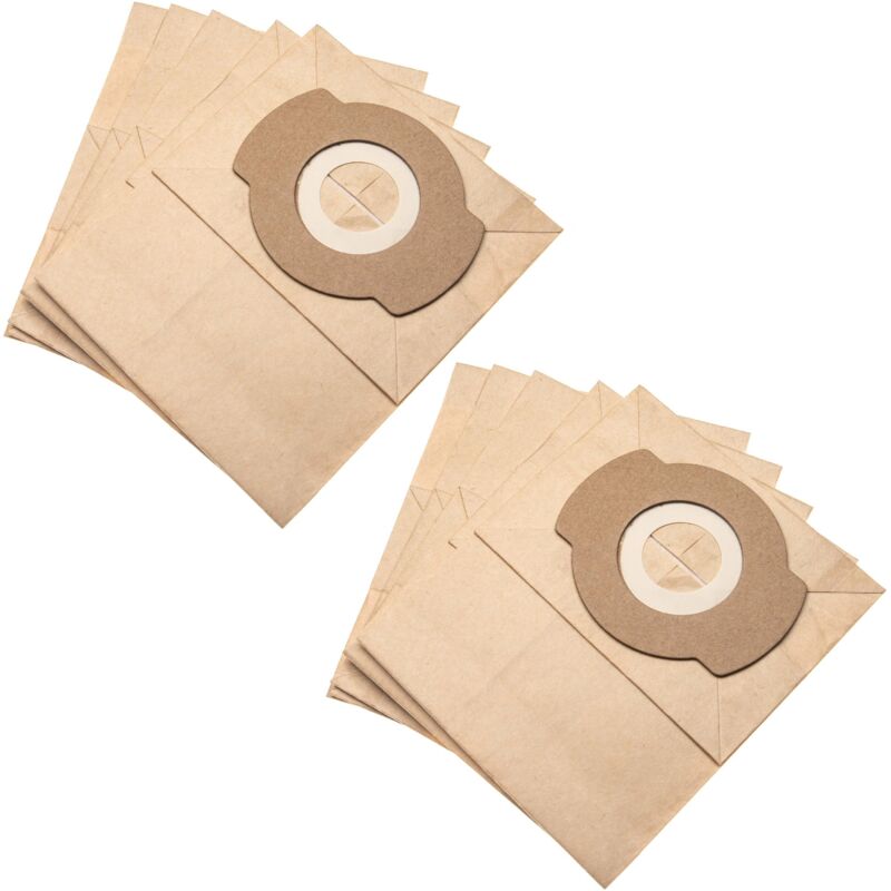foto del prodotto vhbw 10x sacchetti sostituisce bosch 2609256f34 per aspirapolvere in carta, 18.1cm x 15,2cm, marrone