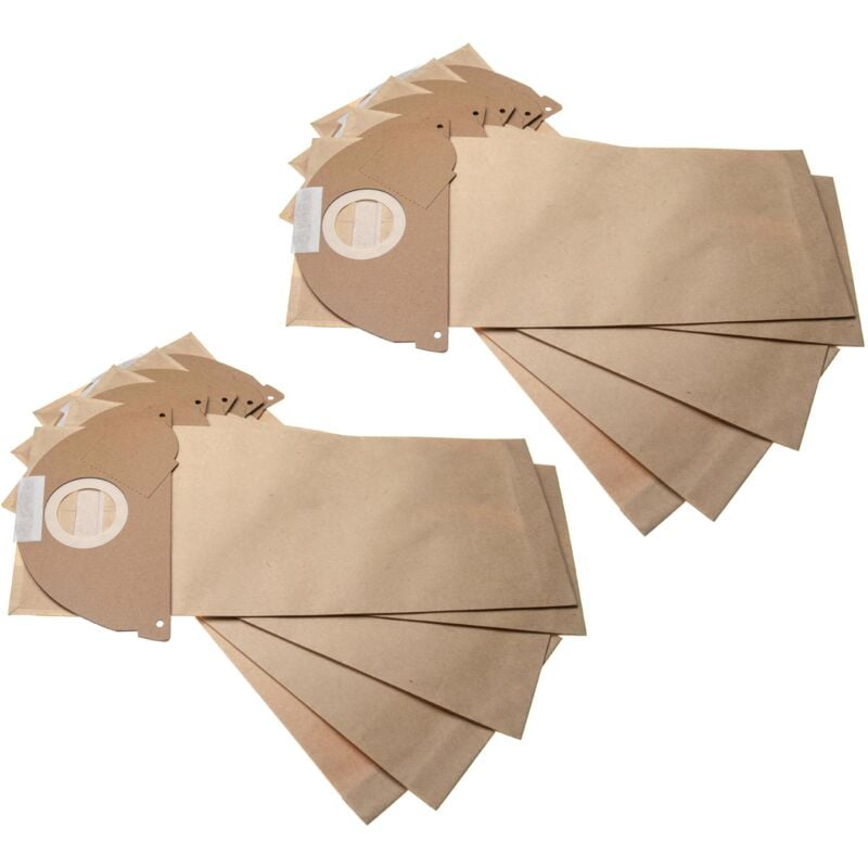 foto del prodotto vhbw 10x sacchetti sostituisce k rcher 6.904 167.0, 69041670 per aspirapolvere in carta, 42,4cm x 16,9cm, color sabbia
