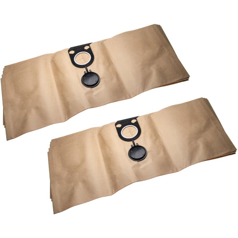 foto del prodotto vhbw 10x sacchetti sostituisce metabo 6.31757, 631757 per aspirapolvere in carta, 76.3cm x 30.1cm, marrone