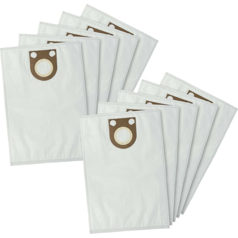 foto del prodotto vhbw 10x sacchetto compatibile con bosch gas 1200, gas 1200 l professional, gas 15 aspirapolvere in microfibra, 43cm x 33cm, bianco