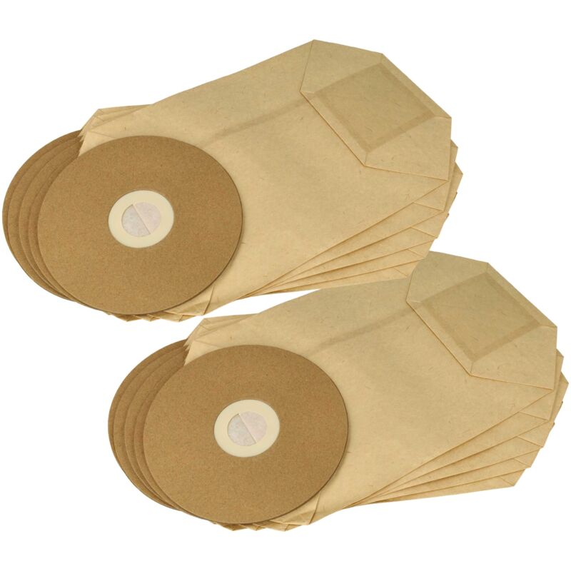 foto del prodotto vhbw 10x sacchetto compatibile con cleancraft flexcat 104 aspirapolvere carta cartone, 22cm x 19cm marrone