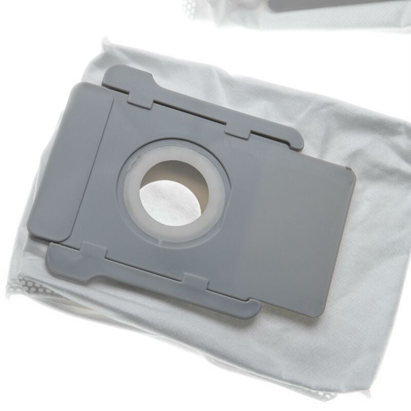 foto del prodotto vhbw 10x sacchetto compatibile con irobot roomba i7 plus, i7, i7 , e6, e5 aspirapolvere robot microfibra, 15,2cm x 12,6cm bianco