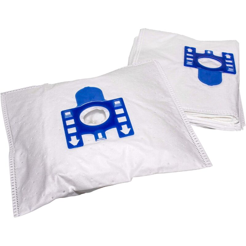 foto del prodotto vhbw 10x sacchetto compatibile con miele senator cs, senator sl aspirapolvere in microfibra, typ f j, 27cm x 20cm, bianco blu