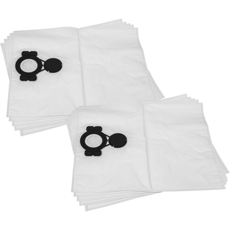foto del prodotto vhbw 10x sacchetto compatibile con milwaukee as 250 ecp, as 2 250 elcp aspirapolvere tessuto non tessuto, volume di 25 l, 54cm x 41cm bianco