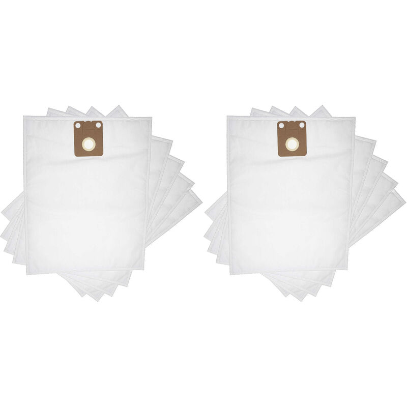 foto del prodotto vhbw 10x sacchetto compatibile con nilfisk gd 710, gd 910, hds 2000, saltix 10, gds 1010 aspirapolvere microfibra, 42,5cm x 27cm bianco