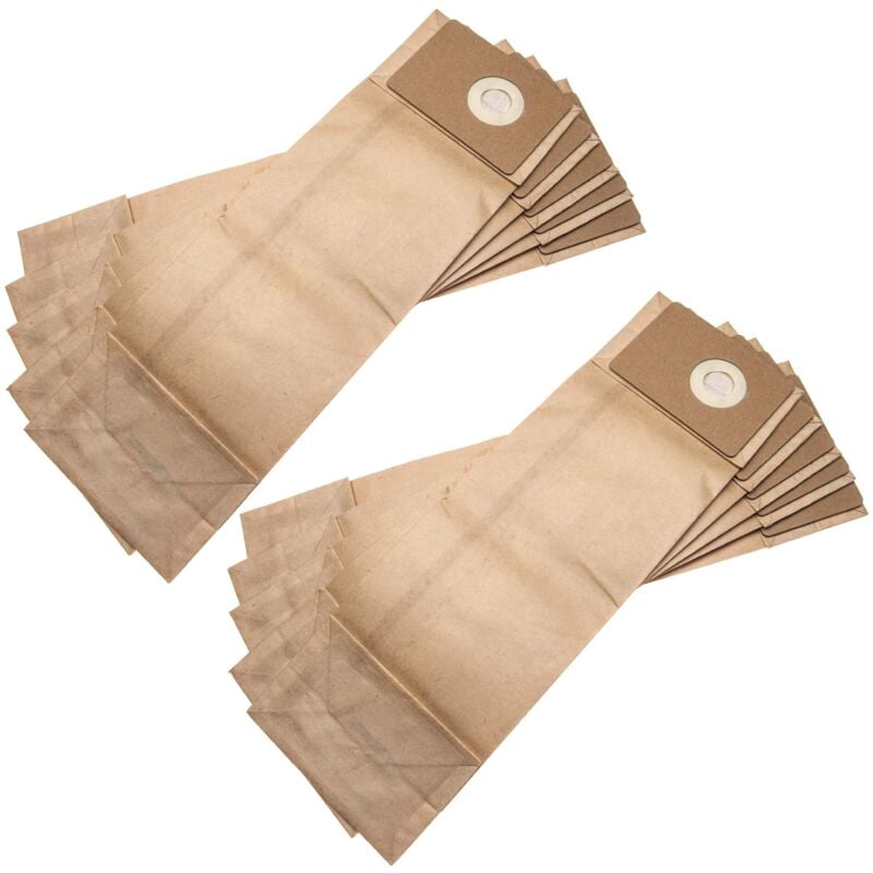 foto del prodotto vhbw 10x sacchetto compatibile con nilfisk gu 455 dual, vu500 aspirapolvere in carta, 40,9cm x 12,9cm, marrone