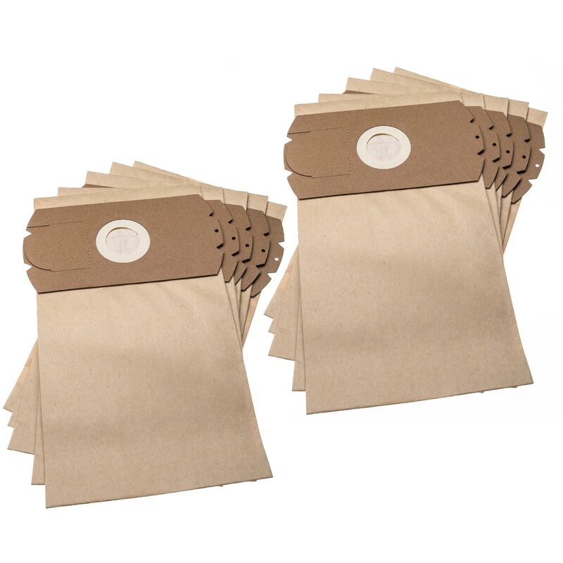 foto del prodotto vhbw 10x sacchetto compatibile con privileg ch 1, u62.1, u62.2, u69.3 aspirapolvere carta, 31,5cm x 18cm marrone