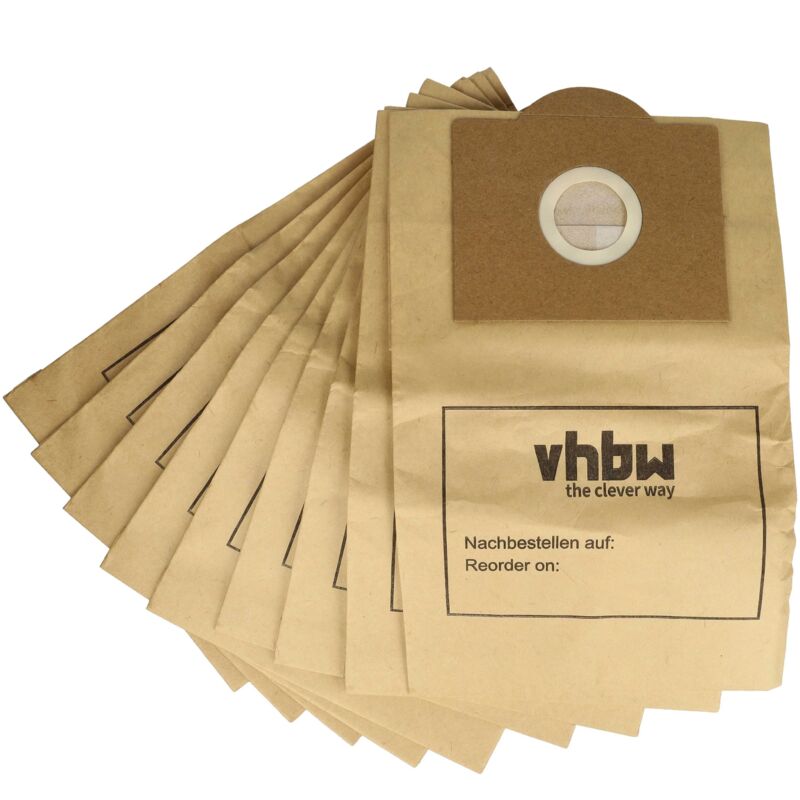 immagine 0 del prodotto vhbw 10x sacchetto compatibile con rowenta bully ru 072, ru 100 104, ru 15, ru 361 aspirapolvere carta, 32cm x 19cm color sabbia