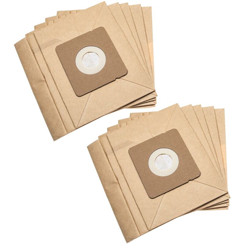foto del prodotto vhbw 10x sacchetto compatibile con rowenta ro18234a 4q0, ro1823r1 4q0, ro1823y1 4q0 aspirapolvere carta, 17,7cm x 17,5cm color sabbia