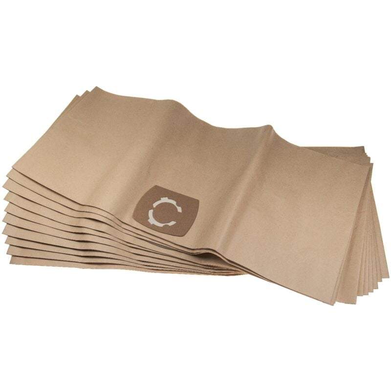 foto del prodotto vhbw 10x sacchetto compatibile con rowenta rowi, multicraft universal 25 30 l container aspirapolvere 33,1cm x 77,7cm beige