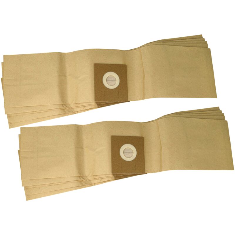 foto del prodotto vhbw 10x sacchetto compatibile con taski go aspirapolvere carta filtrante, 63cm x 15cm marrone