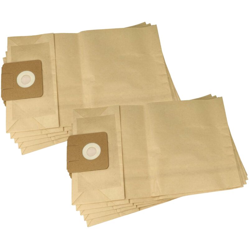 foto del prodotto vhbw 10x sacchetto compatibile con taski s 12, s 4, s 5, hurricane samba, s 10 aspirapolvere carta filtrante, ta 1, 40cm x 24cm marrone